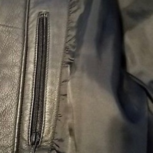 Harley-Davidson Soft Black Leather Moto Embroidered Logo Riding Zippered Jacket - Picture 10 of 16